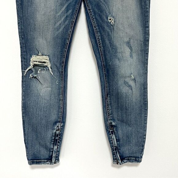 Pistola Tory Destroyed Denim Jean Joggers 29 Whiskered Soft Ankle Jeans - Picture 6 of 11